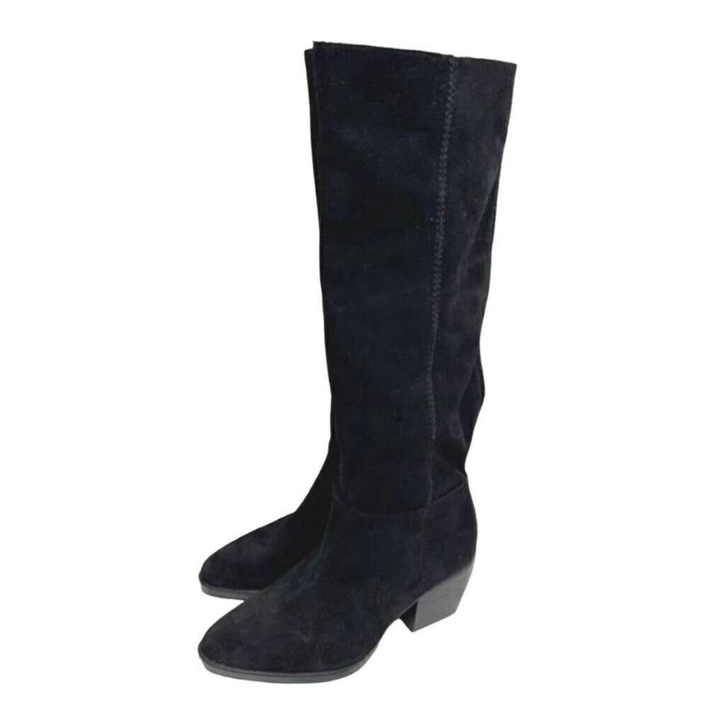 Naturalizer Fae Women Size 5 Suede BlackβHigh Kneeβ Heeled Boots